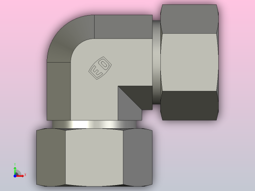 EO管接头弯头W30ZSCF.stp前视缩略图