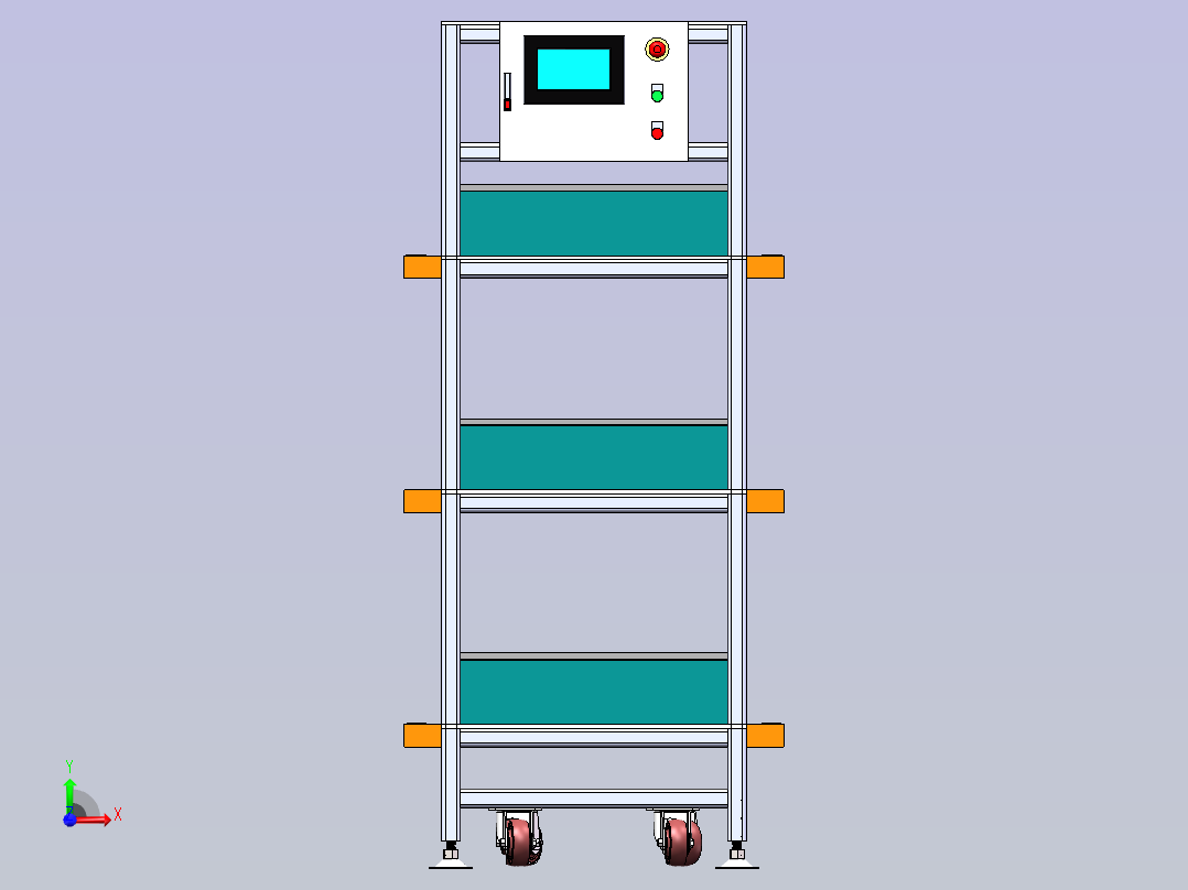 PLC控制型货架前视图