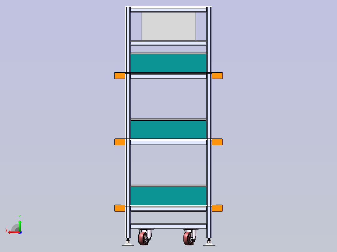 PLC控制型货架后视图