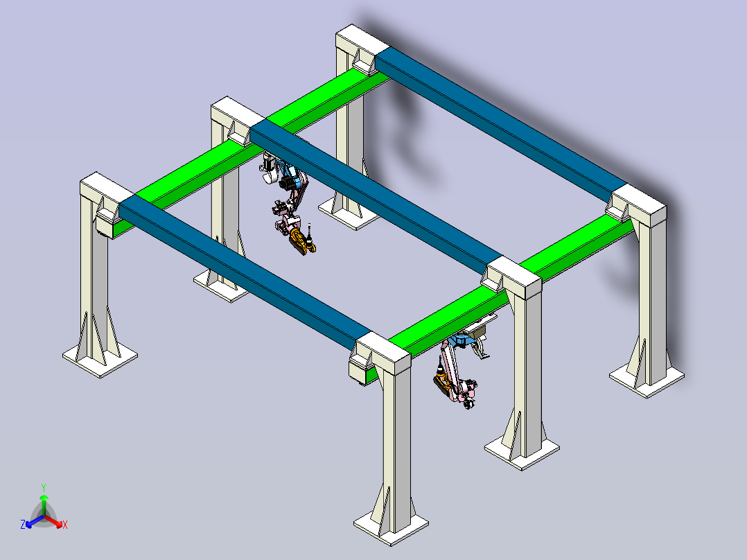 桁架倒装焊接机器人设计主视图