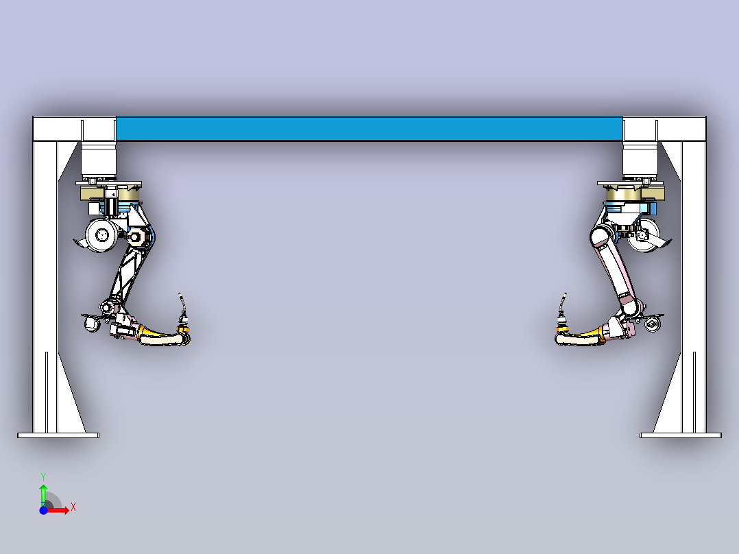 桁架倒装焊接机器人设计前视图