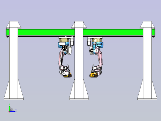 桁架倒装焊接机器人设计左视缩略图