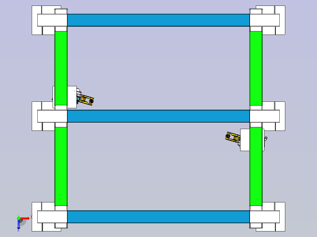 桁架倒装焊接机器人设计俯视图