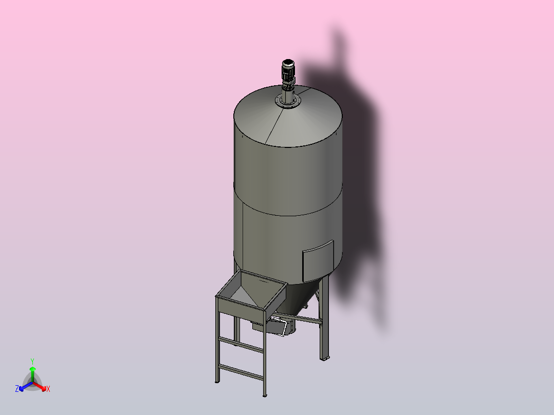 混合搅拌罐设计主视图