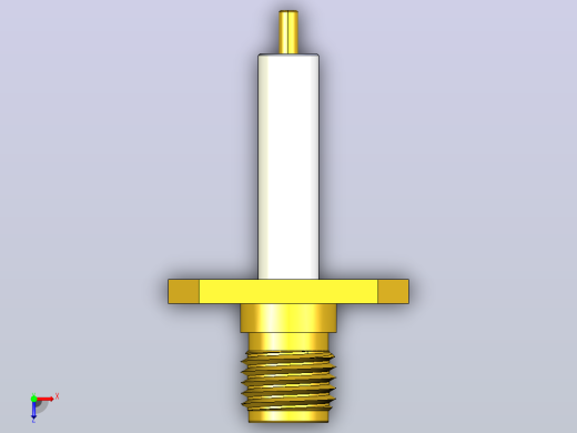 SMA双孔法兰波导18 GHz连接器俯视缩略图