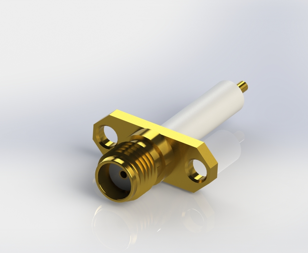 SMA双孔法兰波导18 GHz连接器
