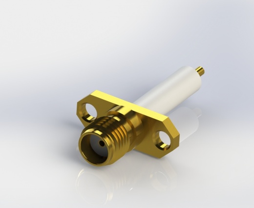 SMA双孔法兰波导18 GHz连接器缩略图