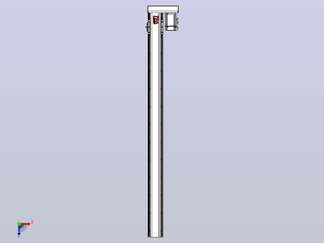 日规模组半封闭丝杆TPA-HNR-85D-1610-C-L1100-ML-C-P20-N3俯视图