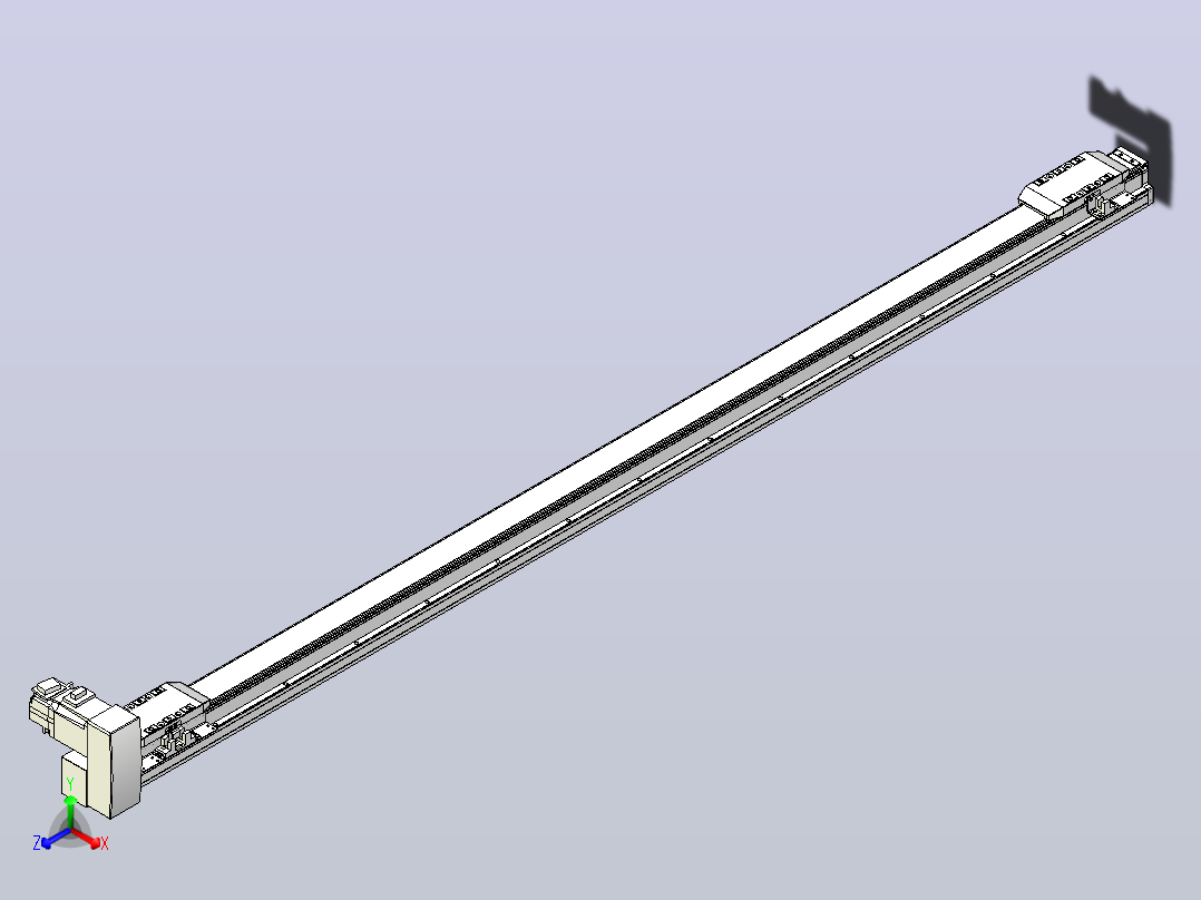 皮带直线轴双滑块型TPA-GCBS-50-P42-L575-RU-M10-N3正等轴测图