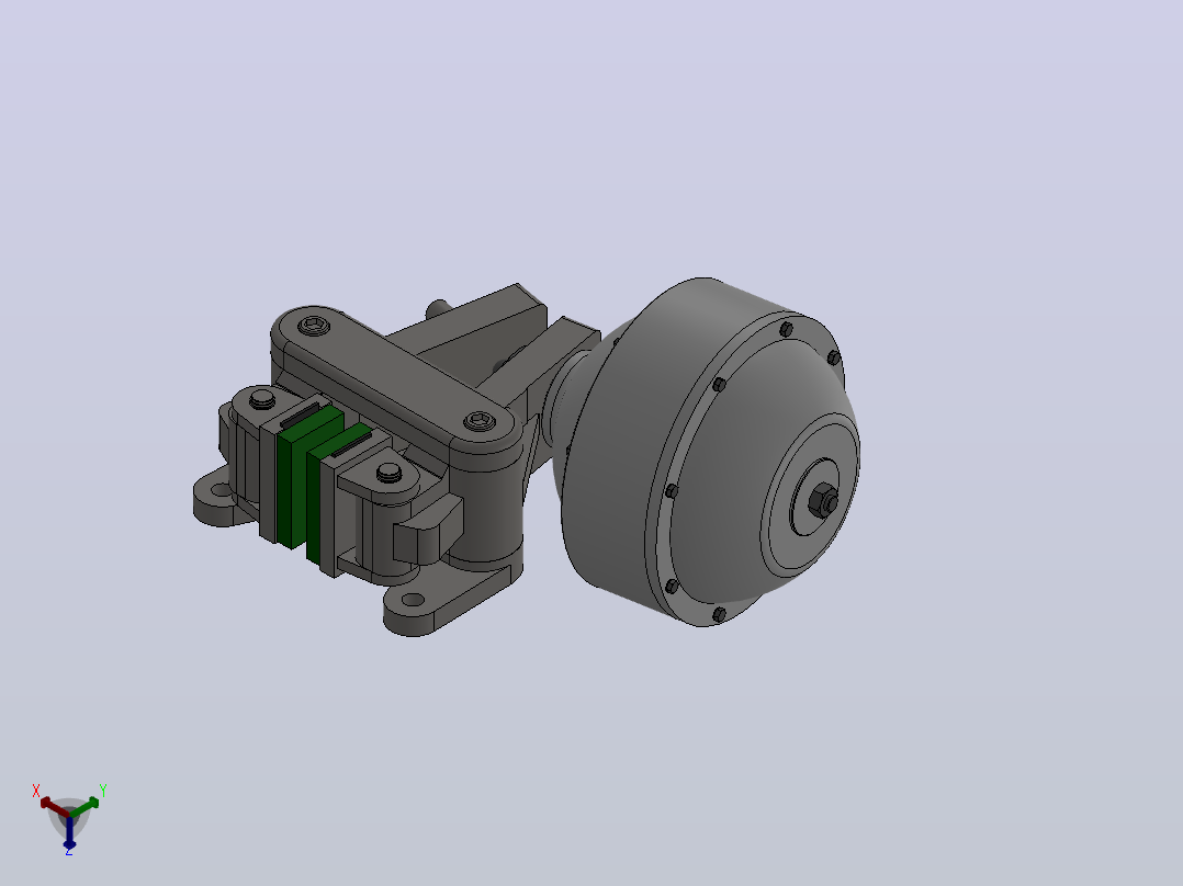 PDC气动盘式制动器PDC10 514×12.7-1245主视图
