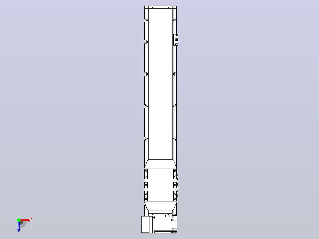 机器人皮带驱动直线轴TPA-GCB-150-P80-L650-LU-M75-N3俯视图