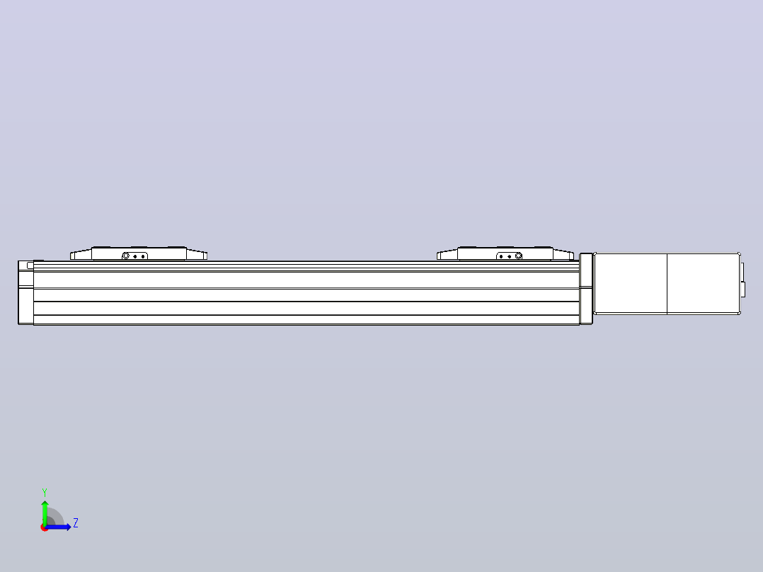 皮带直线轴双滑块型TPA-GCBS-80-P60-L100-QL-M20-N3左视图