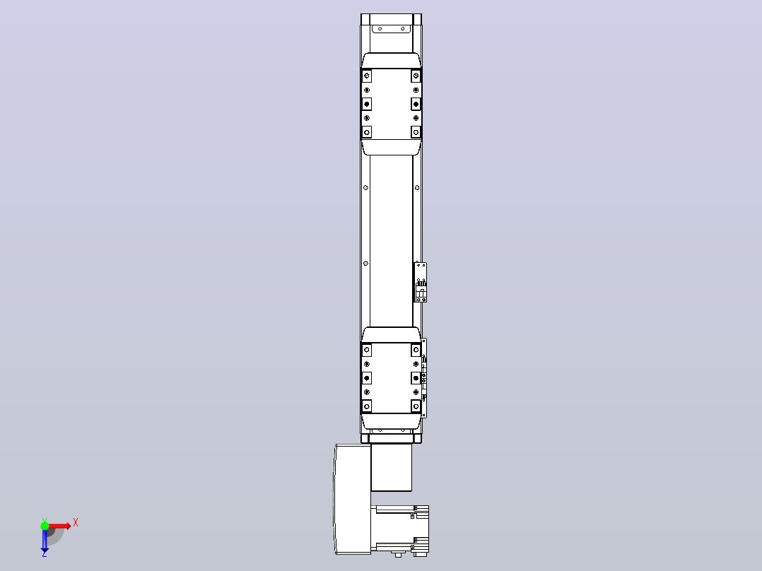 皮带直线轴双滑块型TPA-GCBS-80-P60-L100-QL-M20-N3俯视图