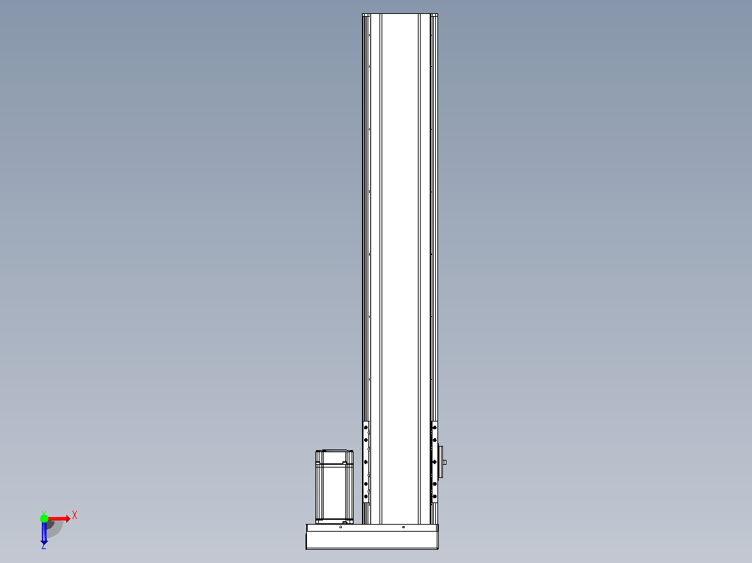 日规模组半封闭丝杆TPA-HNR-120D-1610C-L600-ML-Y-P40-N3俯视图
