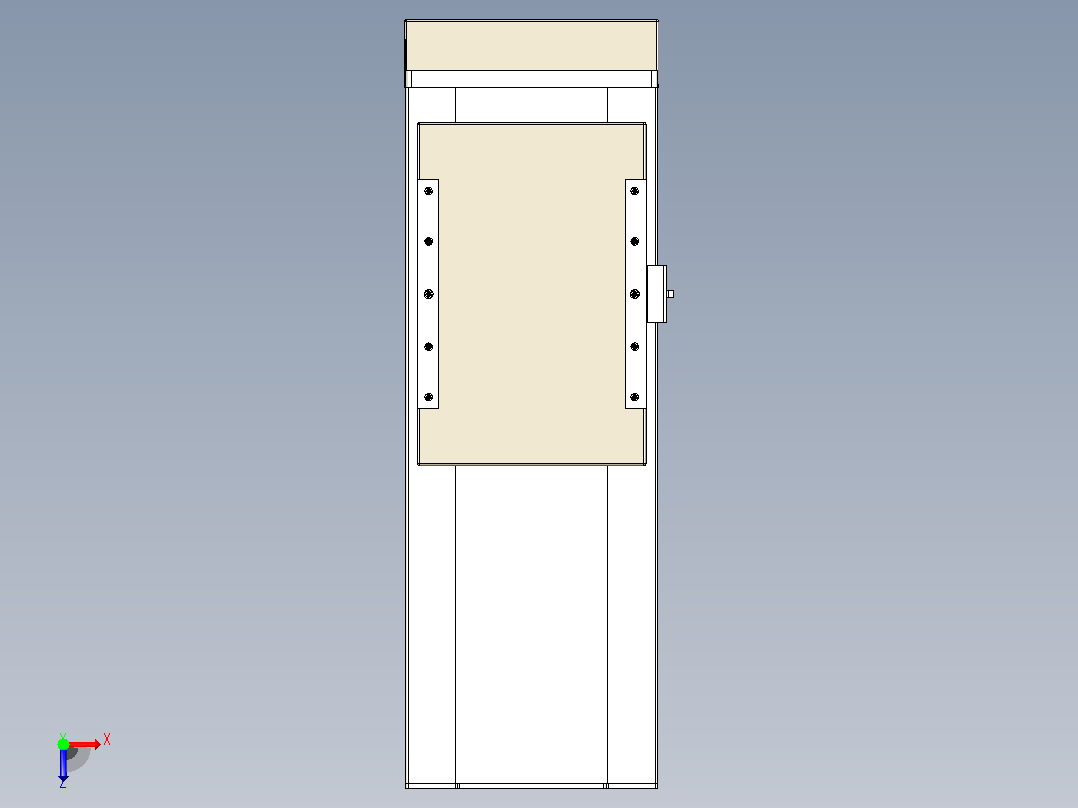 滚珠丝杠直线轴带导轨全封闭TPA-HCR-220D-3210C-L250-MP-Y-P1K-N3俯视图