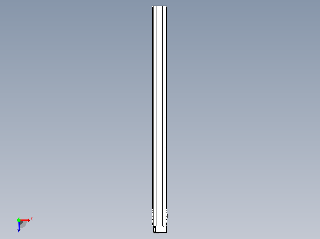 皮带直线轴半封闭可选导轨TPA-HNB-202D-140-L2600-RP-Y-P75-N3俯视图