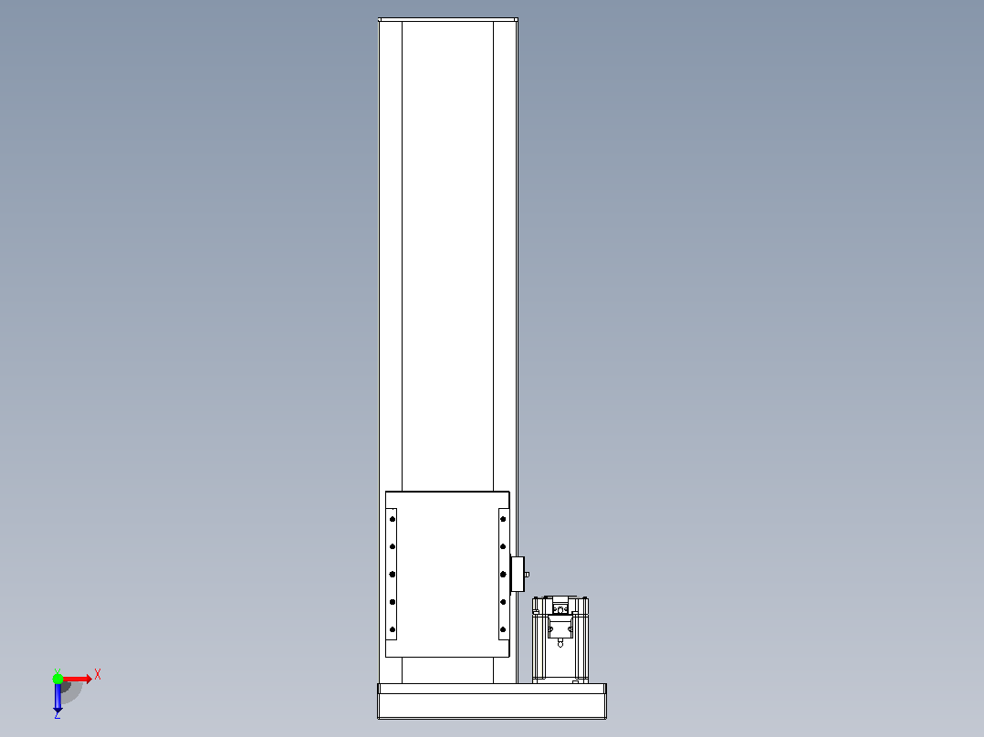 滚珠丝杠直线轴带导轨全封闭TPA-HCR-202D-2510C-L650-MR-Y-P75-N3俯视图