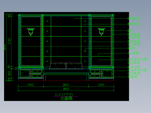 家装类CAD土块(二)--FH01034D