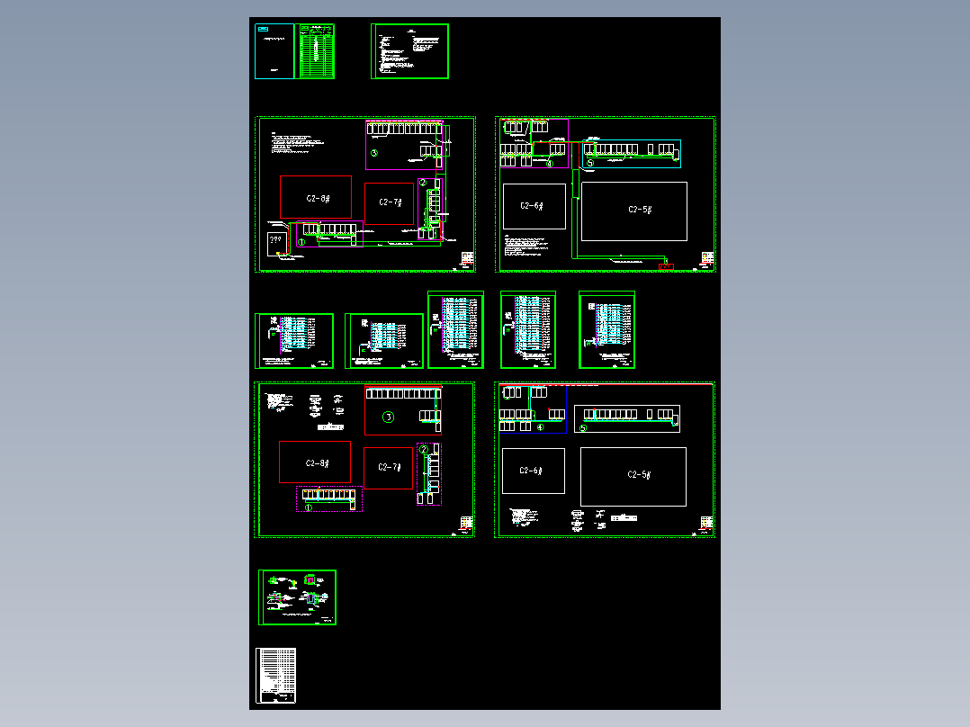 小区地下停车场74个充电桩的设计CAD图纸小区配套新能源充电桩