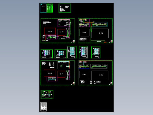 小区地下停车场74个充电桩的设计CAD图纸小区配套新能源充电桩