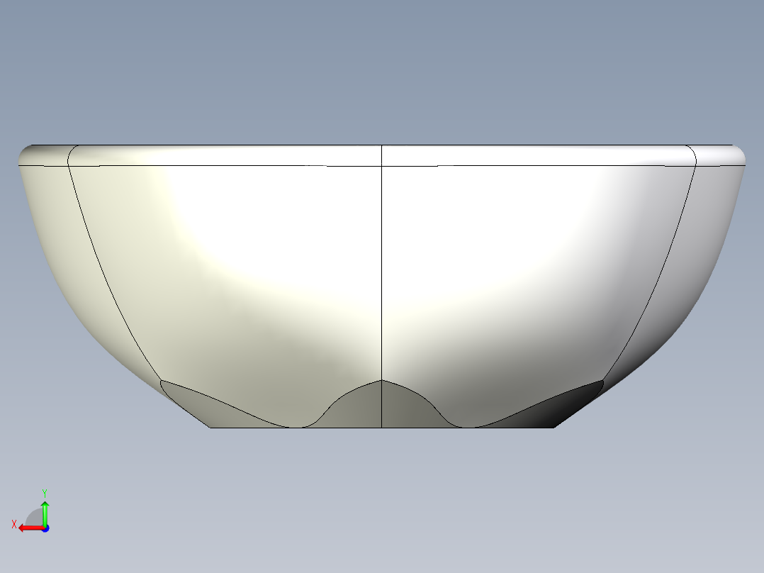 solidworks塑料碗设计后视图
