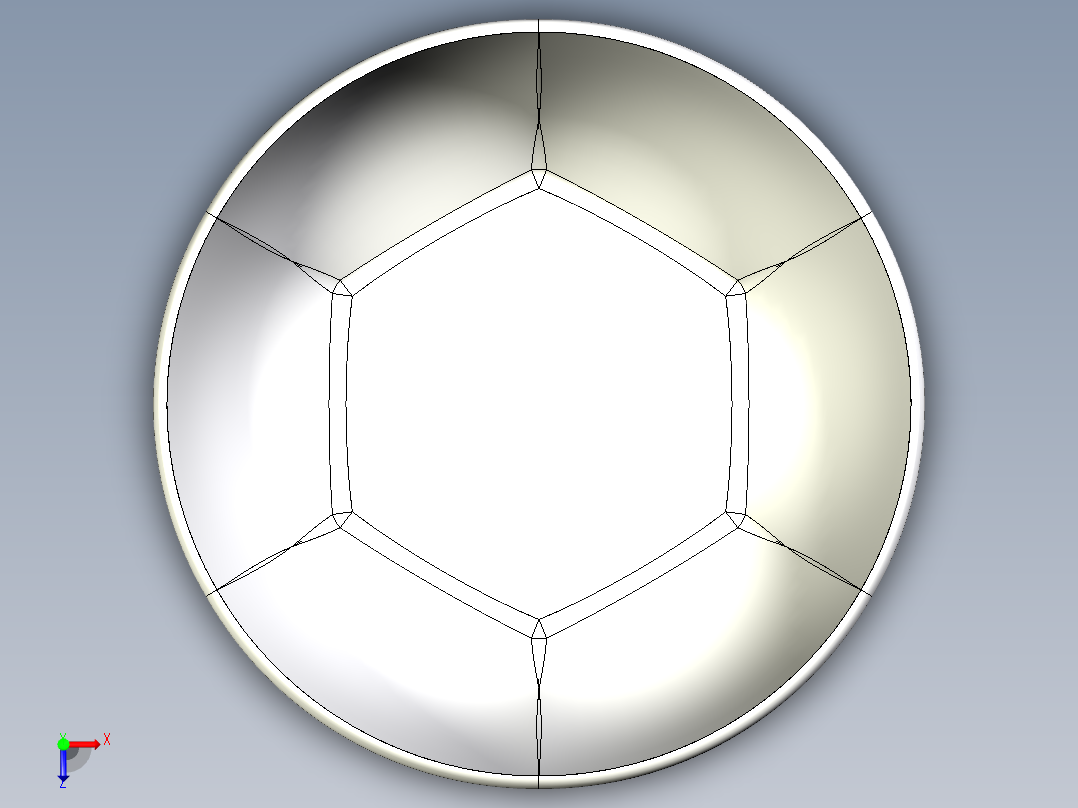 solidworks塑料碗设计俯视图