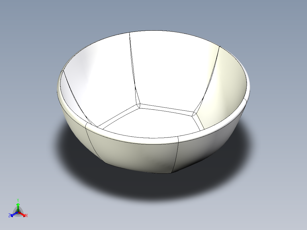 solidworks塑料碗设计正等轴测图