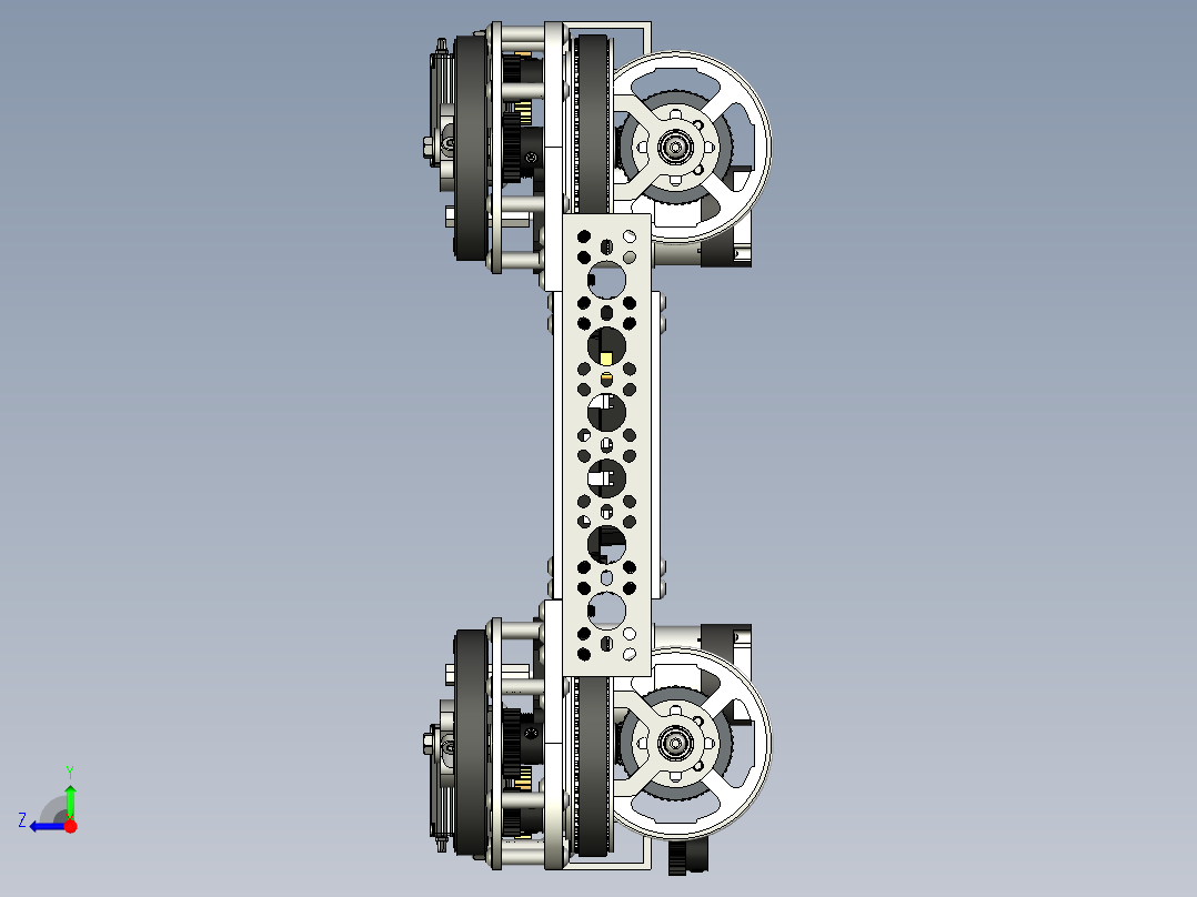 小车转向底盘3D图纸 STEP格式右视图