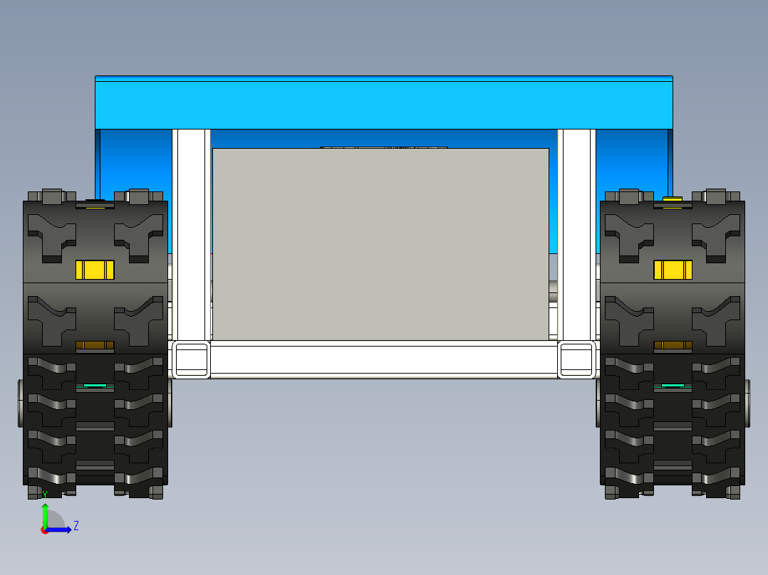 C9_橡胶履带底盘模型左视图