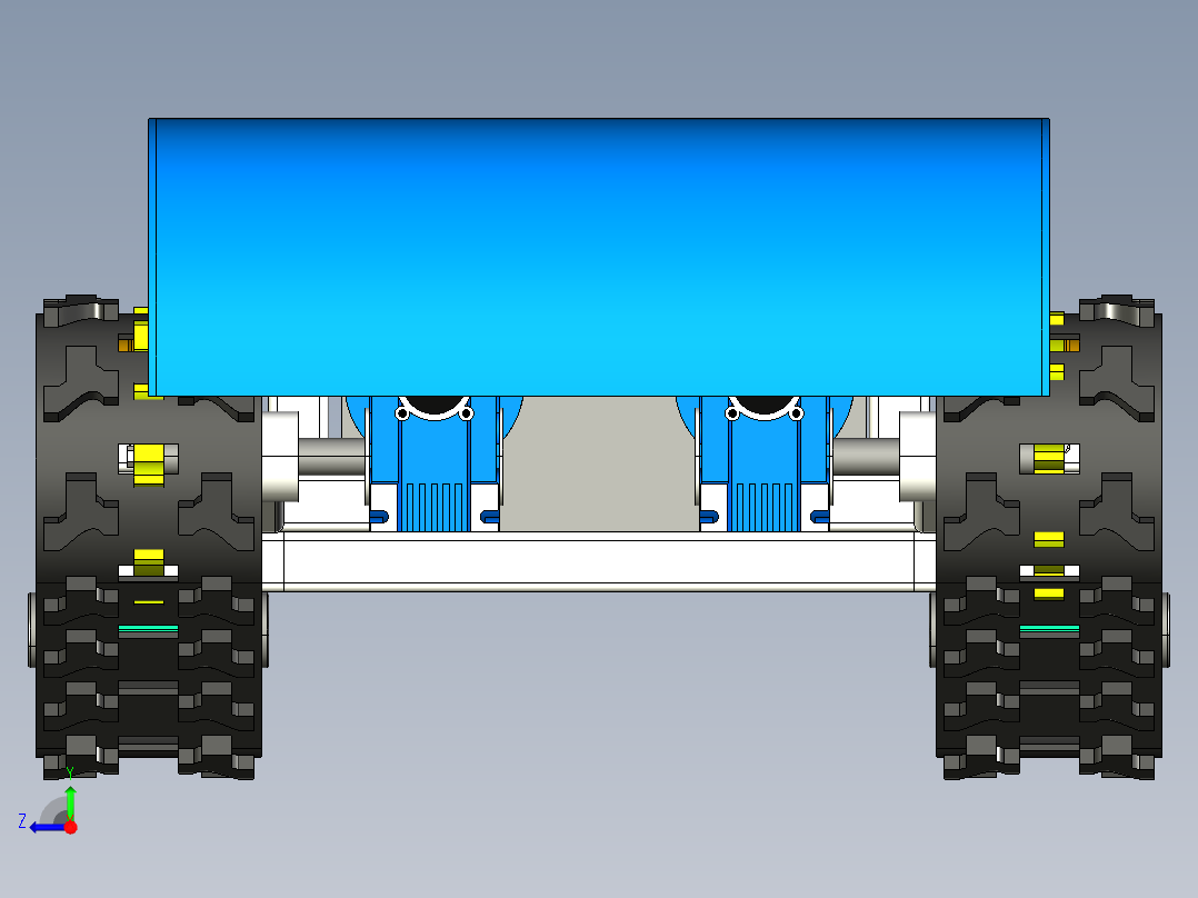 C9_橡胶履带底盘模型右视图