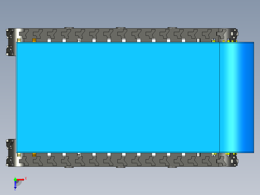 C9_橡胶履带底盘模型俯视图