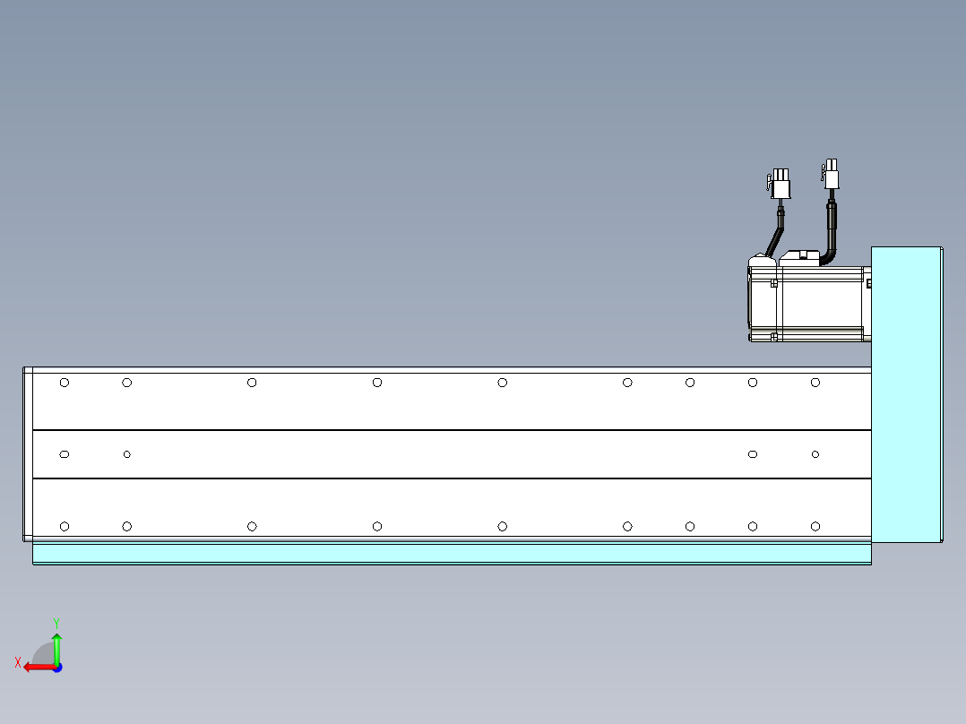 威洛博VC丝杆传动-无尘环境VC14-Lxx-C-S400-BR-ZP40-C3后视图