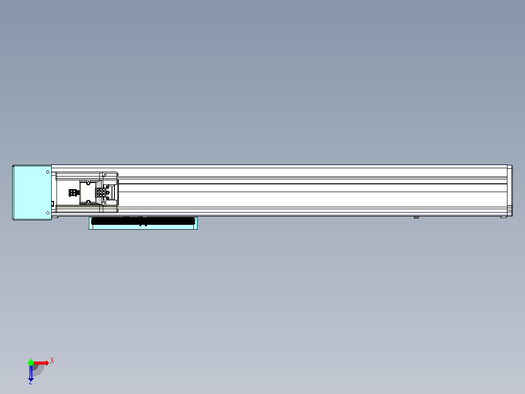 威洛博VC丝杆传动-无尘环境VC14-Lxx-C-S400-BR-ZP40-C3俯视图