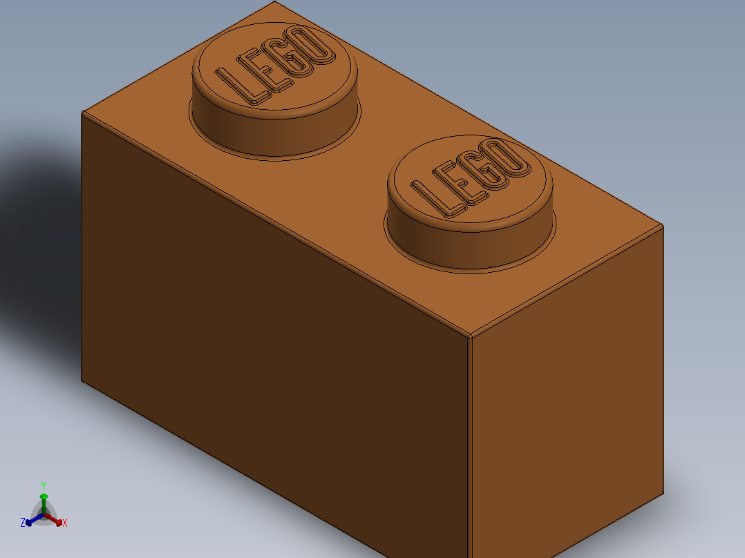 乐高套装 4421基本积木-4121739 - 3004 Bright Orange Brick 1 x 2.SLDPRT