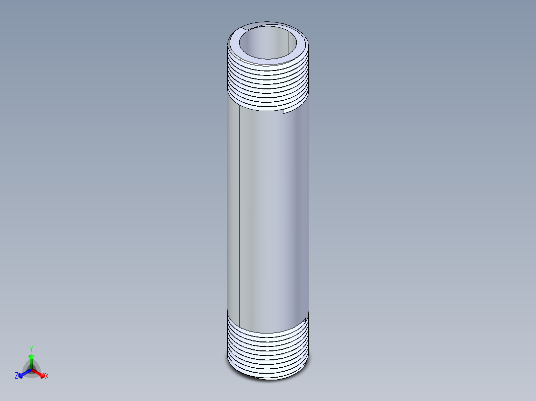 聚氯乙烯配件33-Sch80_Nipple_MPTxMPT_861-108_0.75in x 5in主视图