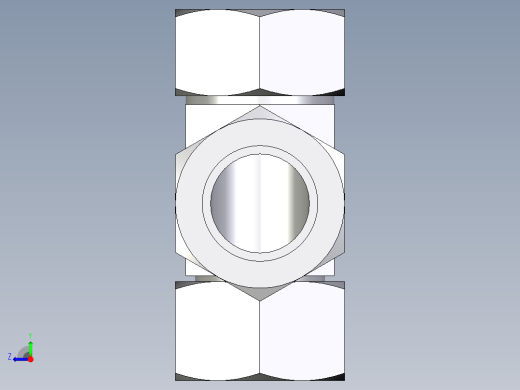 卡套式工业通用硬管接头EO_Swivel_nut_run_tee_EL28LCF右视缩略图
