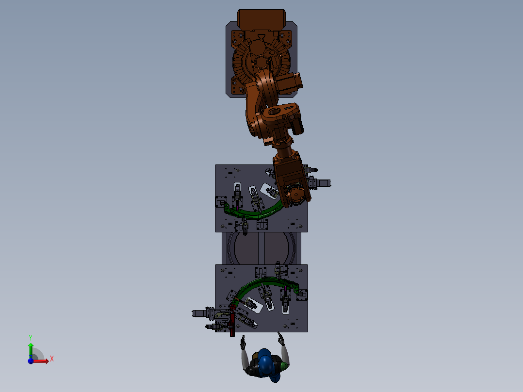 自动焊接岛前视图