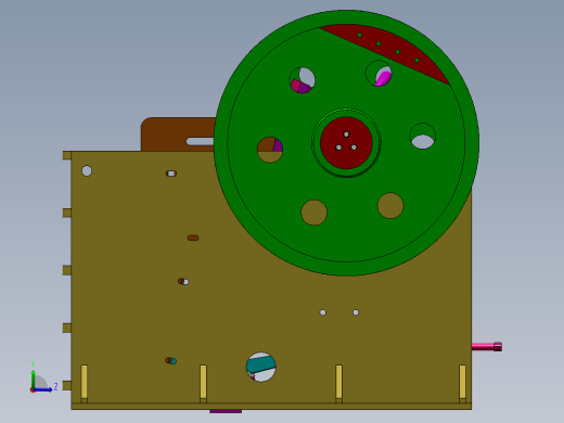 PE600X900颚式破碎机三维左视缩略图