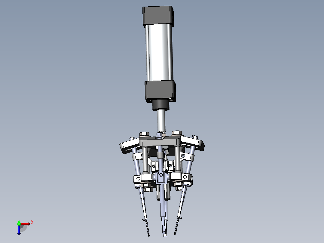 移栽机械爪俯视图