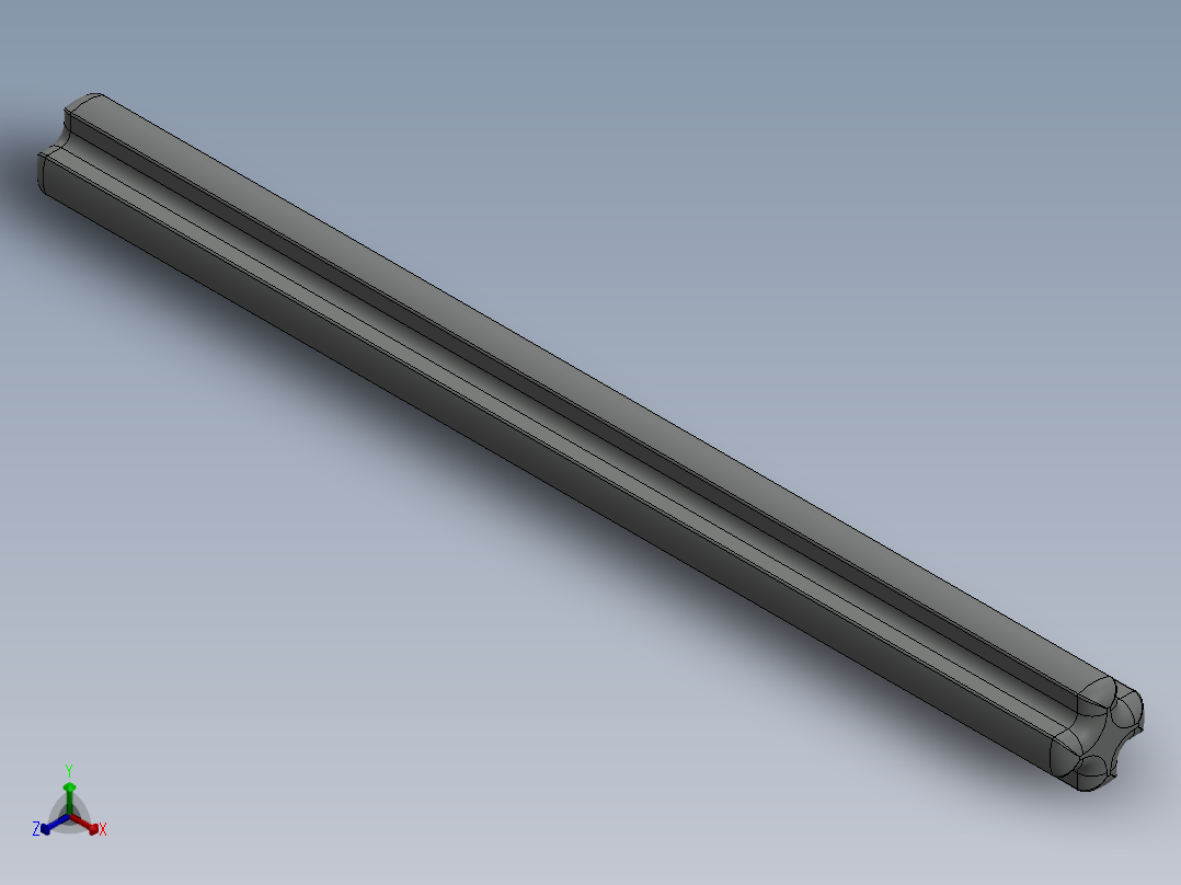 乐高机械组车桥-44294 OldGray Technic Axle 7正等轴测图