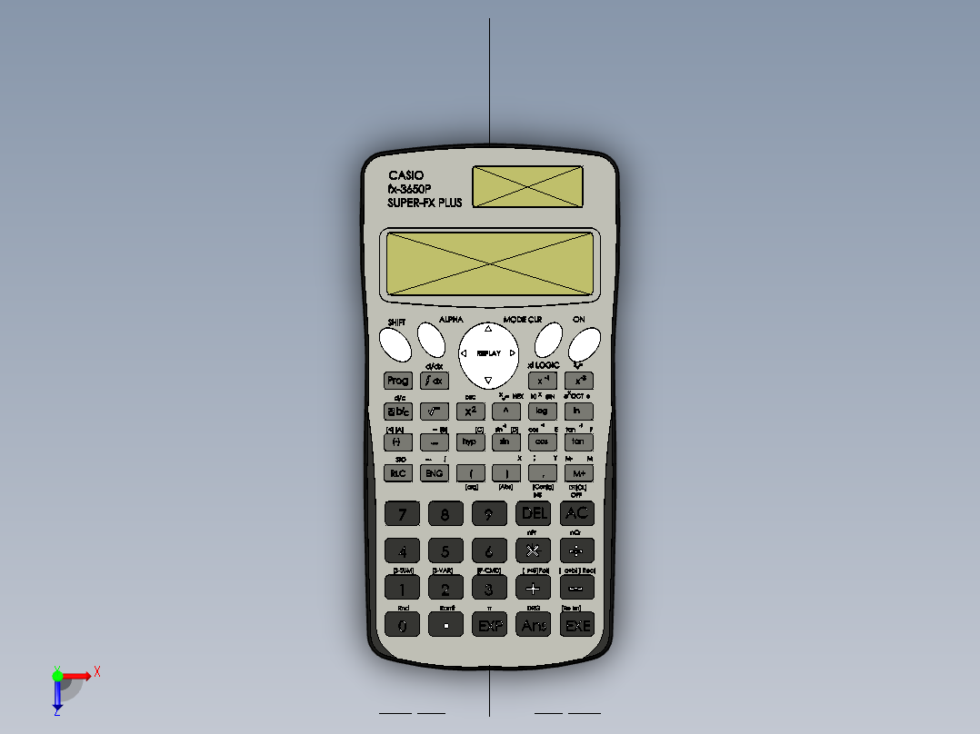 卡西欧计算器12俯视图