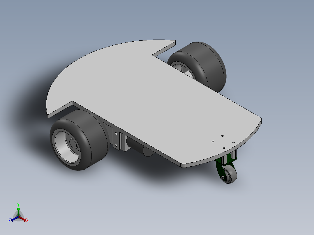 sw三轮小车正等轴测图