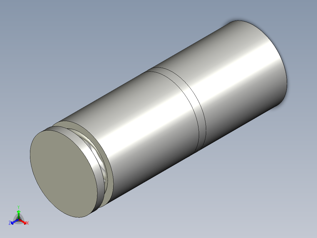 刚性管内的弹性弹簧正等轴测图