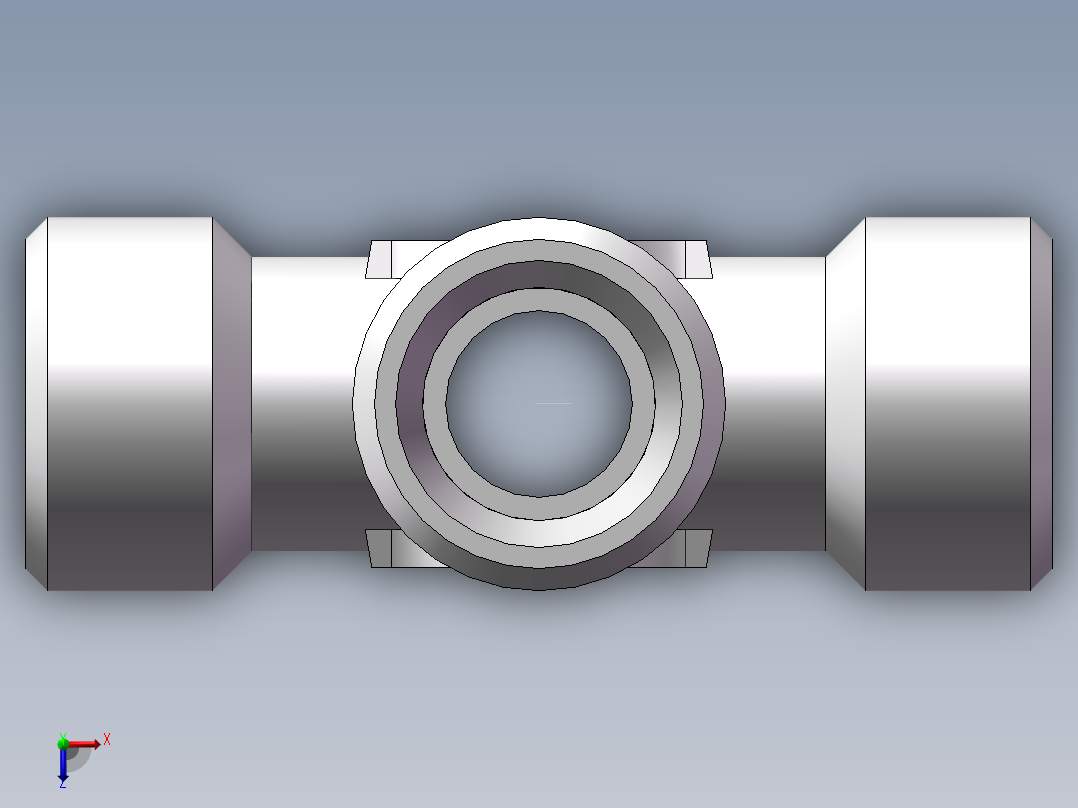 XC+XD 四通接头、XC-16俯视图