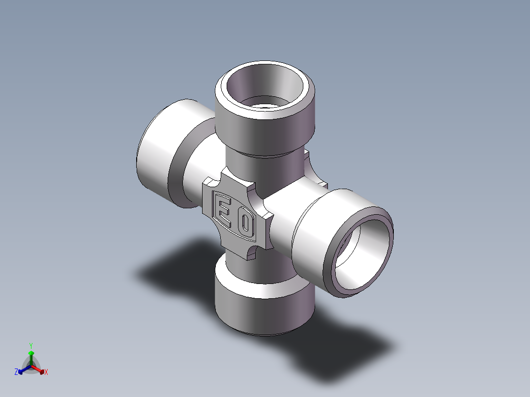 XC+XD 四通接头、XC-16正等轴测图