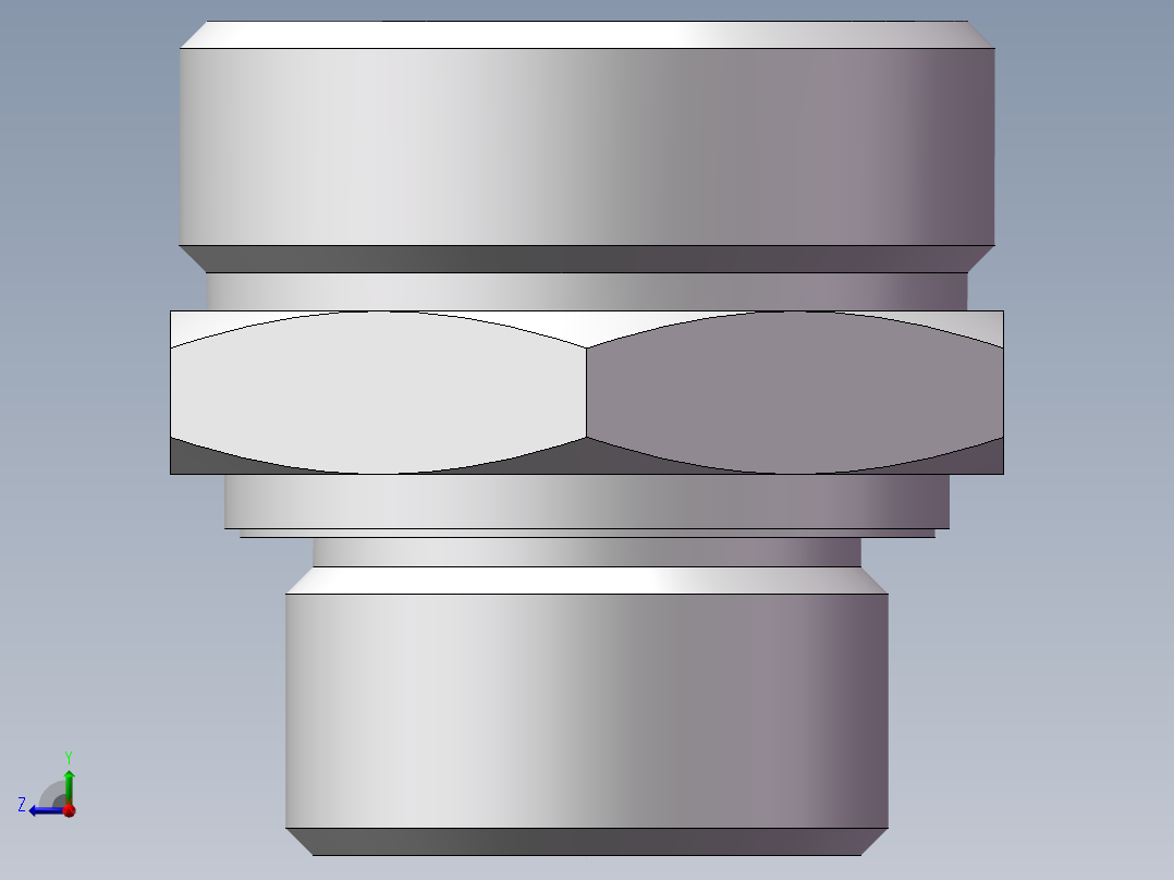 英制管螺纹ED密封、1CB-45-16WD非标右视图