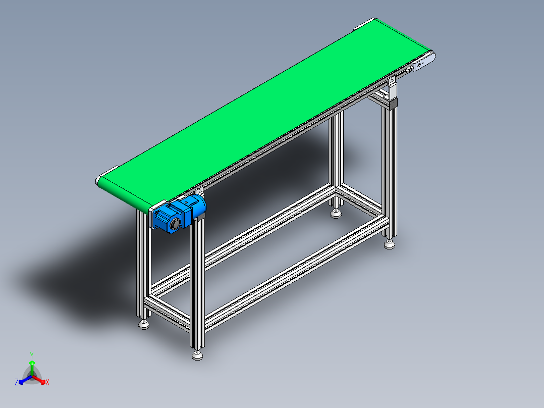 4040传送带-宽300长1500高800正等轴测图