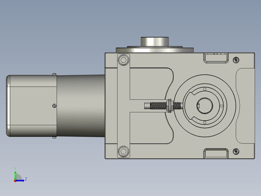 分割器ER-RU80DF英锐凸轮水平直联式右侧左视图