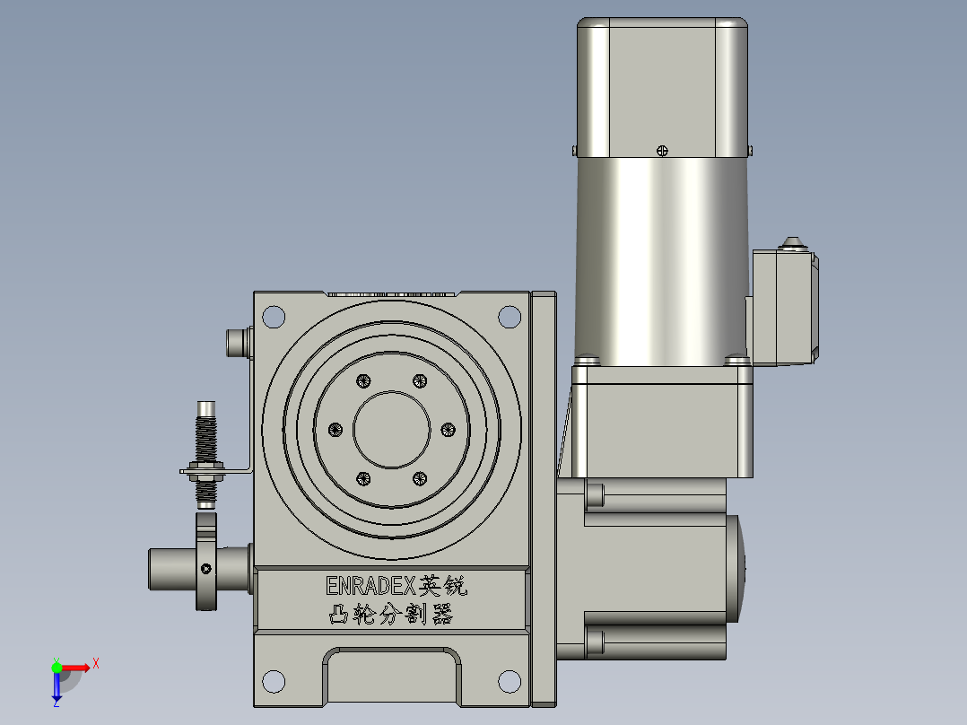 分割器ER-RU80DF英锐凸轮水平直联式右侧俯视图