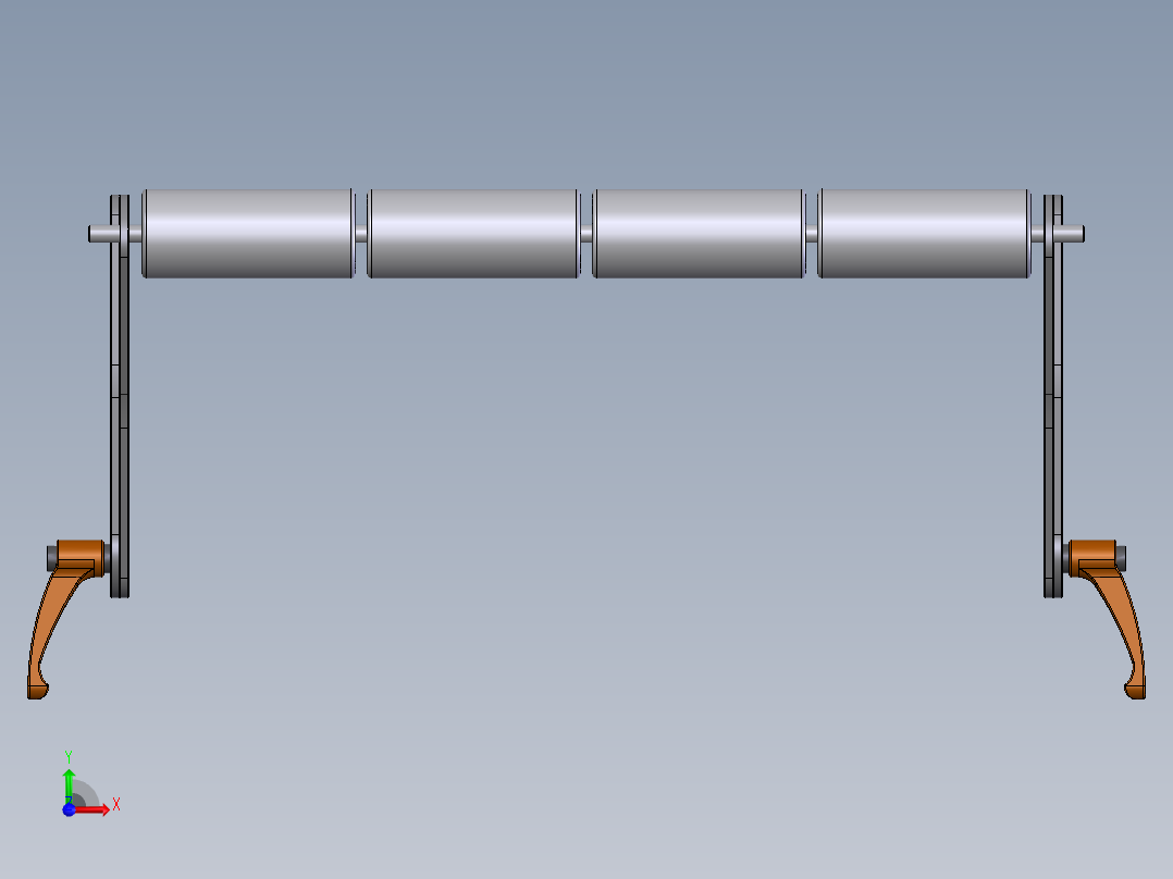 剪式滚筒输送机主视图